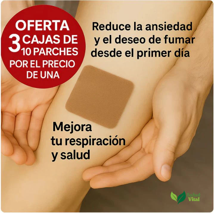 🚭 Parche Antitabaco Transdérmico 21mg – 3 Cajas (30 Parches) 🌿🚭