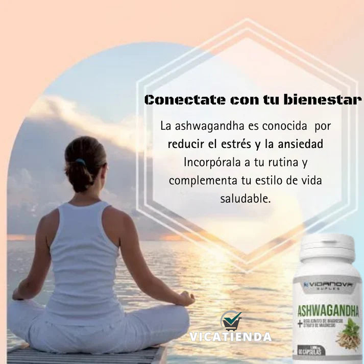 ⭐ Ashwagandha + Magnesio 1000mg 60 CAPS ♂️🚶