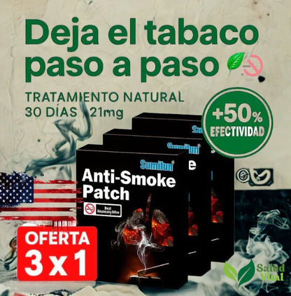 🚭 Parche Antitabaco Transdérmico 21mg – 3 Cajas (30 Parches) 🌿🚭